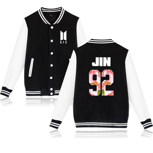 BTS Kpop Baseball jacket winter hoodies popular Bangtan Hip hop harajuku hoodies